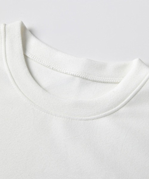 Lace Ladies（レースレディース）の「配レース 裏起毛 クルーネック 長袖 プルオーバー（Tシャツ/カットソー・レディース・ホワイト/ブラック・M/XL）」の13枚目の写真