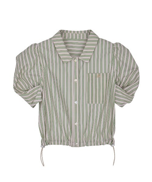 Ameri（アメリ）の「CONSTRUCTIVE SLEEVE MULTI STRIPE SHIRT（シャツ/ブラウス・レディース・アイボリー/ベージュ/ブルー・FREE）」の16枚目の写真