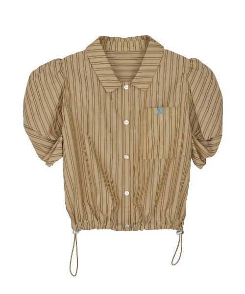 Ameri（アメリ）の「CONSTRUCTIVE SLEEVE MULTI STRIPE SHIRT（シャツ/ブラウス・レディース・アイボリー/ベージュ/ブルー・FREE）」の15枚目の写真