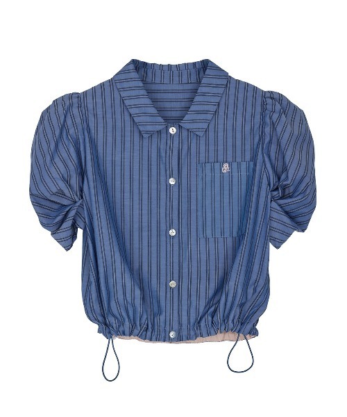Ameri（アメリ）の「CONSTRUCTIVE SLEEVE MULTI STRIPE SHIRT（シャツ/ブラウス・レディース・アイボリー/ベージュ/ブルー・FREE）」の14枚目の写真