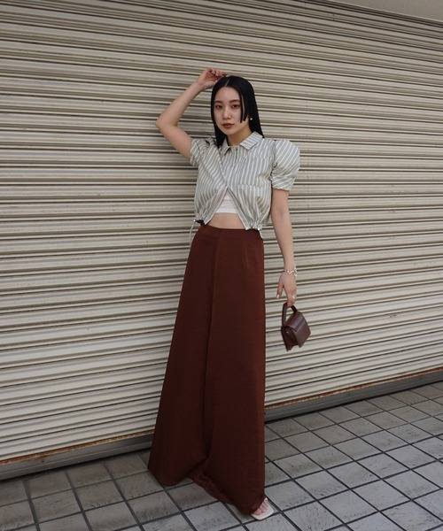 Ameri（アメリ）の「CONSTRUCTIVE SLEEVE MULTI STRIPE SHIRT（シャツ/ブラウス・レディース・アイボリー/ベージュ/ブルー・FREE）」の21枚目の写真