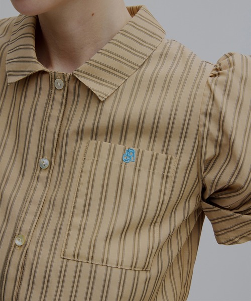 CONSTRUCTIVE SLEEVE MULTI STRIPE SHIRT（シャツ/ブラウス）｜Ameri 