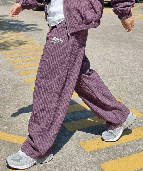 Dalfwin（ダールフィン）の「韓国ファッション 【セットアップ可能】aosロゴナイロンワイドパンツ（その他パンツ・レディース・ブラック/パープル/キャメル/ライトベージュ・FREE）」の3枚目の写真