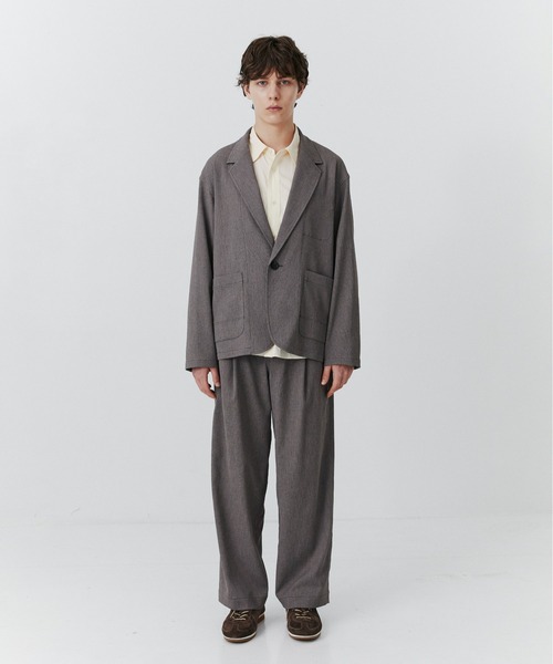 PUBLIC TOKYO(パブリックトウキョウ)の「【セット対応】ドライメランジテーラードジャケット /春服/カーディガン/防シワ/吸水速乾/家庭洗濯可能/ウォッシャブル/紫外線防止(テーラードジャケット・メンズ・モカ/ダークグレー・2/1)」の17枚目の写真