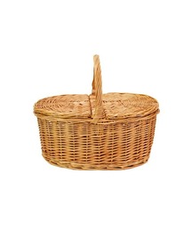 ラタンハウス（ラタンハウス）の「ウィロー 蓋付き ピクニックバスケット Ｌ オーバルビッグ（かごバッグ）」