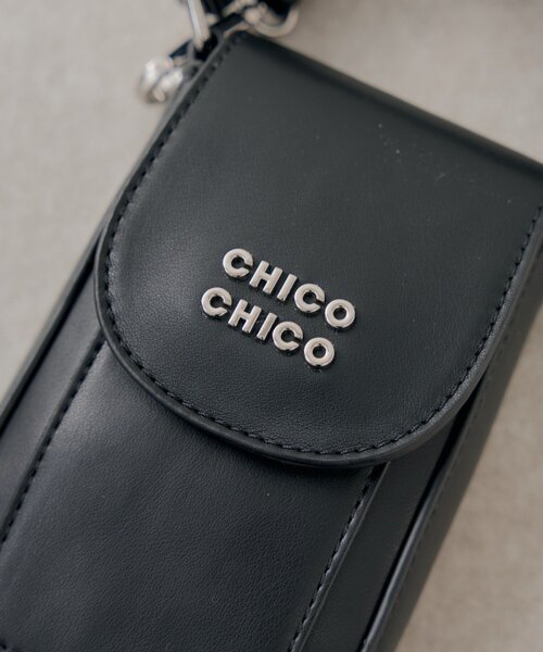 Chico(チコ)の「ギャザーハンドルフラップデザインスマホポーチ(その他小物・レディース・ピンク/アイボリー/ブラック/ブルー・FREE)」の8枚目の写真