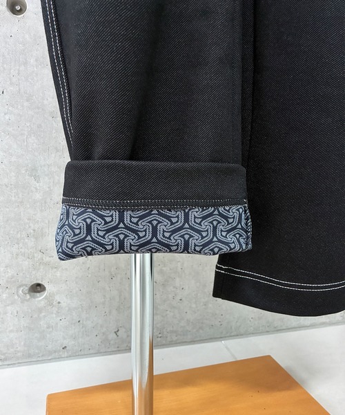 GLAMOROUS JANE(グラマラスジェーン)の「ウエスト切替カットデニムルーズパンツ(デニムパンツ・レディース・インディゴブルー/ブラック・M/L)」の8枚目の写真
