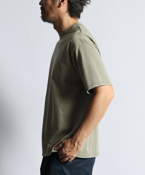 The DUFFER of ST.GEORGE(ザダファーオブセントジョージ)の「POWDER BLEACH VINTAGE DYE TEE:パウダーブリーチ 手書き風プリントTシャツ / ヴィンテージ加工 / 顔料染め / 製品染め(Tシャツ/カットソー・メンズ・ブラック/カーキ/ホワイト・X-LARGE/LARGE/MEDIUM)」の12枚目の写真