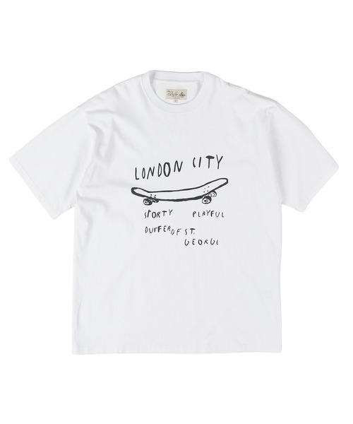 The DUFFER of ST.GEORGE(ザダファーオブセントジョージ)の「POWDER BLEACH VINTAGE DYE TEE:パウダーブリーチ 手書き風プリントTシャツ / ヴィンテージ加工 / 顔料染め / 製品染め(Tシャツ/カットソー・メンズ・ブラック/カーキ/ホワイト・X-LARGE/LARGE/MEDIUM)」の13枚目の写真