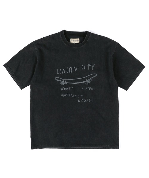 The DUFFER of ST.GEORGE(ザダファーオブセントジョージ)の「POWDER BLEACH VINTAGE DYE TEE:パウダーブリーチ 手書き風プリントTシャツ / ヴィンテージ加工 / 顔料染め / 製品染め(Tシャツ/カットソー・メンズ・ブラック/カーキ/ホワイト・X-LARGE/LARGE/MEDIUM)」の14枚目の写真