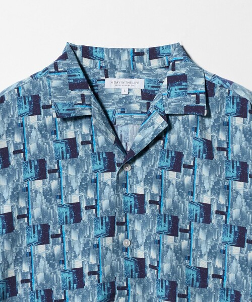 A DAY IN THE LIFE UNITED ARROWS(アデイインザライフユナイテッドアローズ)の「ヴィンテージプリント オープンカラーシャツ<A DAY IN THE LIFE>(シャツ/ブラウス・メンズ・ブラック/ベージュ/ロイヤルブルー・M/L)」の5枚目の写真