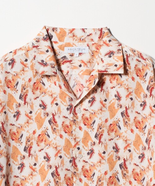 A DAY IN THE LIFE UNITED ARROWS(アデイインザライフユナイテッドアローズ)の「ヴィンテージプリント オープンカラーシャツ<A DAY IN THE LIFE>(シャツ/ブラウス・メンズ・ブラック/ベージュ/ロイヤルブルー・M/L)」の9枚目の写真