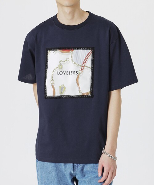 LOVELESS（ラブレス）の「スカーフトリミングTシャツ（Tシャツ/カットソー・メンズ・オフホワイト/ベージュ系その他2/ネイビー・M/L）」の19枚目の写真