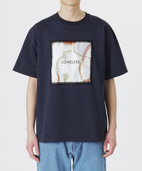 LOVELESS（ラブレス）の「スカーフトリミングTシャツ（Tシャツ/カットソー・メンズ・オフホワイト/ベージュ系その他2/ネイビー・M/L）」の8枚目の写真