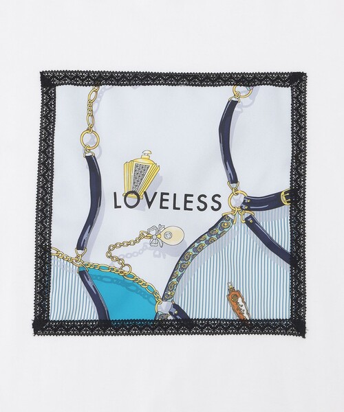 LOVELESS（ラブレス）の「スカーフトリミングTシャツ（Tシャツ/カットソー・メンズ・オフホワイト/ベージュ系その他2/ネイビー・M/L）」の12枚目の写真