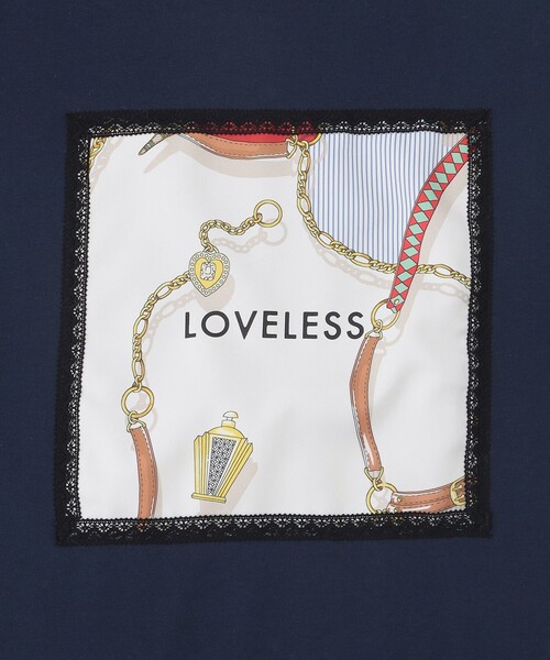 LOVELESS（ラブレス）の「スカーフトリミングTシャツ（Tシャツ/カットソー・メンズ・オフホワイト/ベージュ系その他2/ネイビー・M/L）」の13枚目の写真