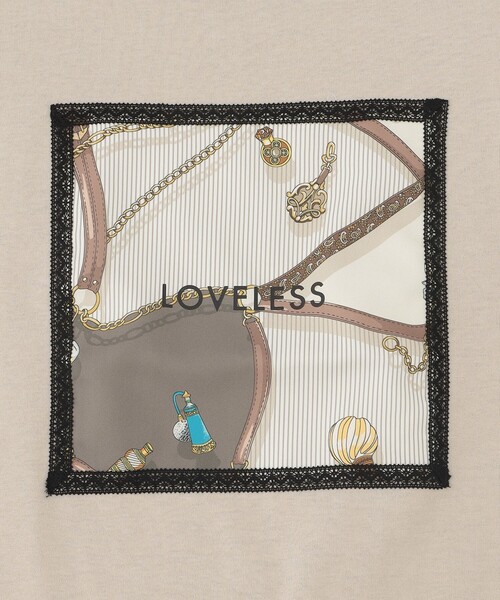 LOVELESS（ラブレス）の「スカーフトリミングTシャツ（Tシャツ/カットソー・メンズ・オフホワイト/ベージュ系その他2/ネイビー・M/L）」の14枚目の写真