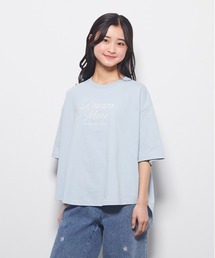 Right-on | VIVIAN BLUE(ヴィヴィアンブルー)前後差ドルマンプリントＴシャツ(Tシャツ/カットソー)