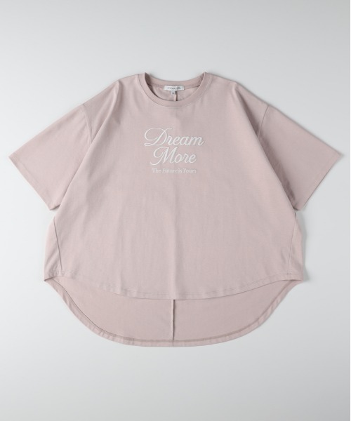 Right-on（ライトオン）の「VIVIAN BLUE(ヴィヴィアンブルー)前後差ドルマンプリントＴシャツ（Tシャツ/カットソー・キッズ・サックスブルー/ピンク/ホワイト・110/120/140/150/160/130）」の3枚目の写真