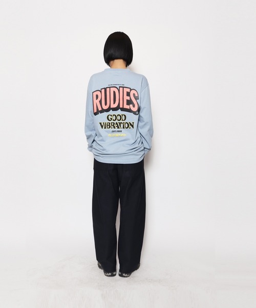 RUDIE'S（ルーディーズ）の「GOODVIBRATION LSTEE（Tシャツ/カットソー・メンズ・ブラック/ブルー系その他/ホワイト・XL/L）」の3枚目の写真