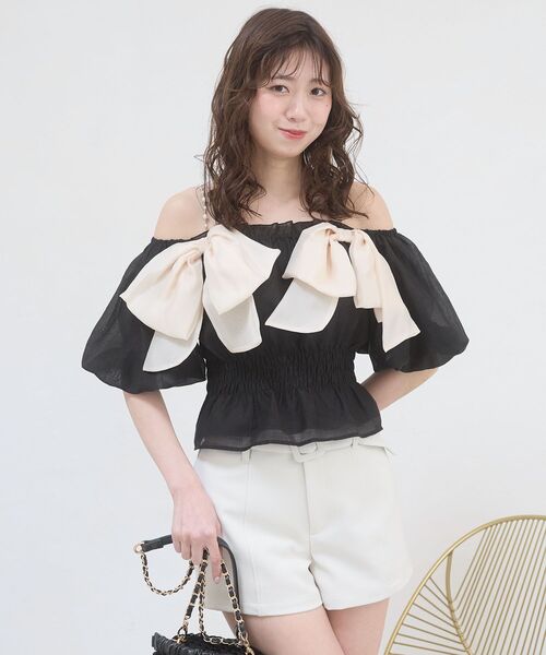 MAJESTIC LEGON(マジェスティックレゴン)の「ベルトセットハイウエストショートパンツ(その他パンツ・レディース・アイボリー/ブラック/グレー/ホワイト系その他2・MEDIUM)」の18枚目の写真