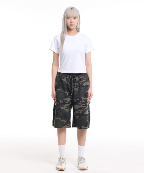CREAM SODA LAB(クリームソーダラボ)の「レディーススタンダードフィットクロップ半袖Tシャツホワイト(Tシャツ/カットソー・レディース・その他・1(S)/2(M))」の2枚目の写真