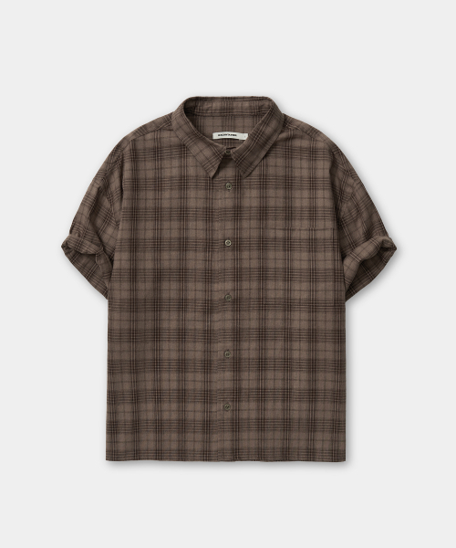 EXCONTAINER（エックスコンテナ）の「ヴィンテージチェッククロップシャツ(BROWN)（シャツ/ブラウス・メンズ・その他・MEDIUM/LARGE/X-LARGE）」の9枚目の写真
