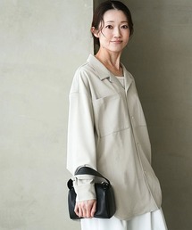 ポリスパンオープンカラーシャツ