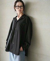 ポリスパンオープンカラーシャツ