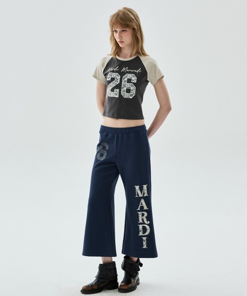 Mardi Mercredi(マルディメクルディ)の「CROPPED TSHIRT RAGLAN NO.26 LACE / クロップド Tシャツ ラグラン NO.26 レース(Tシャツ/カットソー・レディース・チャコールグレー/グレー/ライトベージュ/アイボリー・FREE)」の14枚目の写真