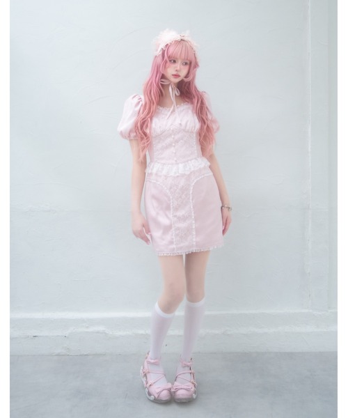 Fiorforte（フィオルフォルテ）の「lingerie onepiece（ワンピース・レディース・ピンク/ホワイト・M/S）」の8枚目の写真