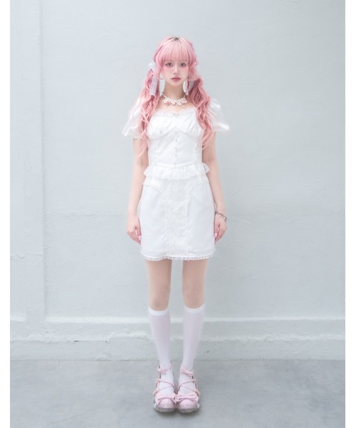 Fiorforte（フィオルフォルテ）の「lingerie onepiece（ワンピース・レディース・ピンク/ホワイト・M/S）」の7枚目の写真