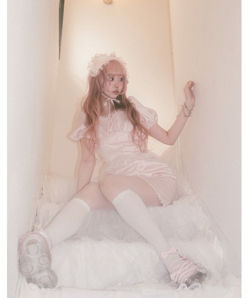 Fiorforte（フィオルフォルテ）の「lingerie onepiece（ワンピース・レディース・ピンク/ホワイト・M/S）」の3枚目の写真
