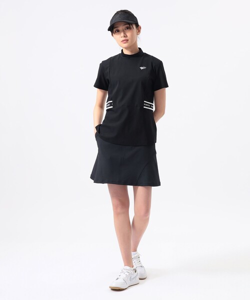 BEAMS GOLF(ビームスゴルフ)の「ORANGE LABEL / ウエスト切り替え モックネックシャツ(UVカット)(スウェット・レディース・ミント/ブラウン系その他2/ブラック・LARGE/MEDIUM/SMALL)」の5枚目の写真