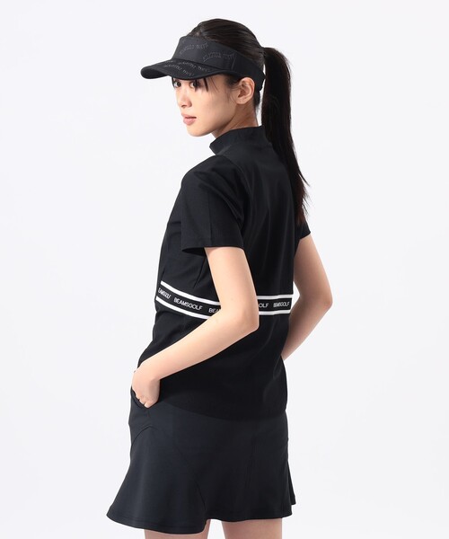 BEAMS GOLF(ビームスゴルフ)の「ORANGE LABEL / ウエスト切り替え モックネックシャツ(UVカット)(スウェット・レディース・ミント/ブラウン系その他2/ブラック・LARGE/MEDIUM/SMALL)」の6枚目の写真