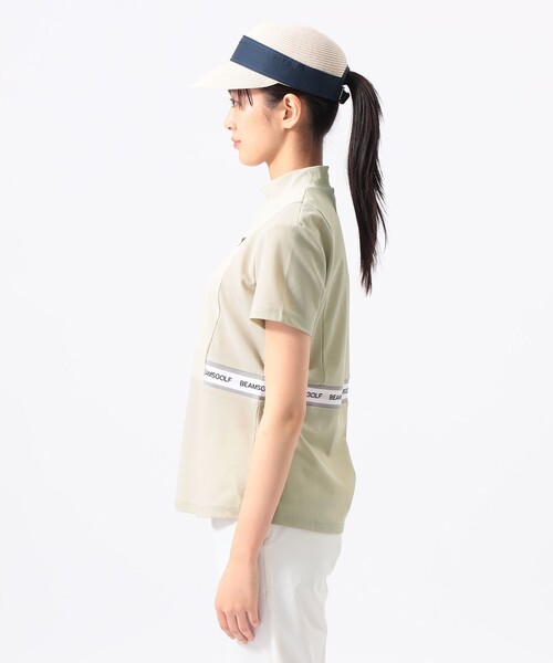 BEAMS GOLF(ビームスゴルフ)の「ORANGE LABEL / ウエスト切り替え モックネックシャツ(UVカット)(スウェット・レディース・ミント/ブラウン系その他2/ブラック・LARGE/MEDIUM/SMALL)」の10枚目の写真