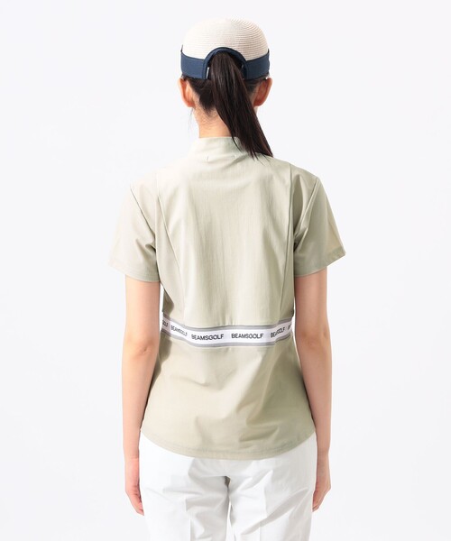 BEAMS GOLF(ビームスゴルフ)の「ORANGE LABEL / ウエスト切り替え モックネックシャツ(UVカット)(スウェット・レディース・ミント/ブラウン系その他2/ブラック・LARGE/MEDIUM/SMALL)」の12枚目の写真