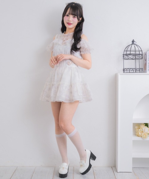 ROJITA（ロジータ）の「【セットアップ対応】ハートバックルボリュームスカート（スカート・レディース・ミント/ピンク/アイボリー/ブラック/ブルー・FREE）」の15枚目の写真