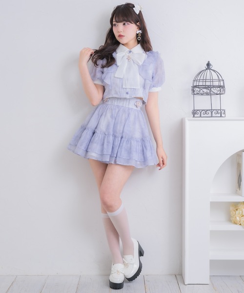 ROJITA（ロジータ）の「【セットアップ対応】ハートバックルボリュームスカート（スカート・レディース・ミント/ピンク/アイボリー/ブラック/ブルー・FREE）」の18枚目の写真