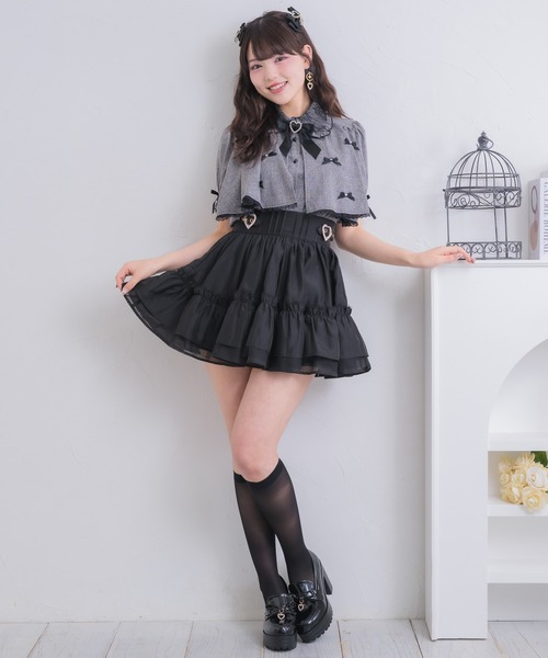 ROJITA（ロジータ）の「【セットアップ対応】ハートバックルボリュームスカート（スカート・レディース・ミント/ピンク/アイボリー/ブラック/ブルー・FREE）」の6枚目の写真