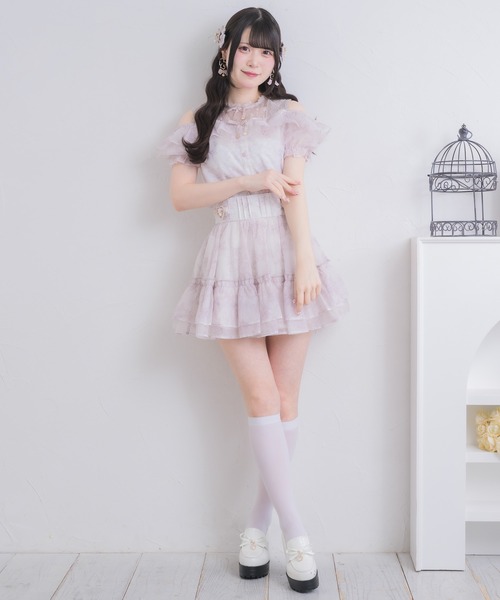 ROJITA（ロジータ）の「【セットアップ対応】ハートバックルボリュームスカート（スカート・レディース・ミント/ピンク/アイボリー/ブラック/ブルー・FREE）」の22枚目の写真