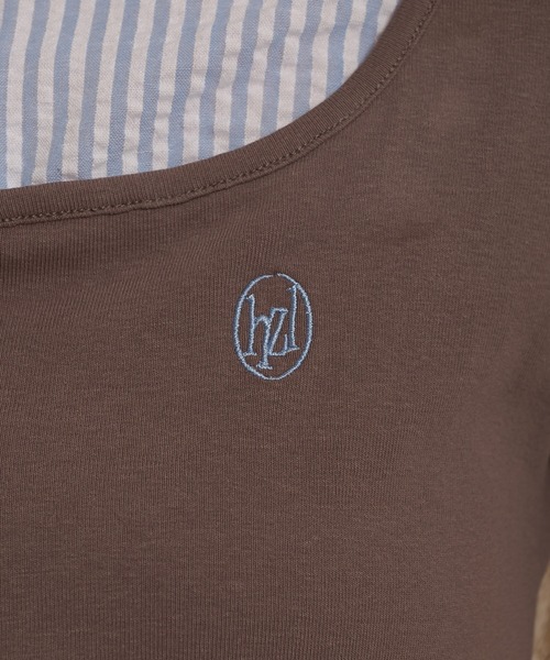 hazyl(ヘイジル)の「shirt frill docking tops / シャツフリルドッキングトップス(Tシャツ/カットソー・レディース・ブラック/ブラウン系その他・フリー)」の20枚目の写真