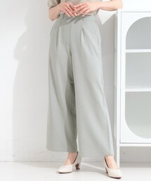 SHOO・LA・RUE | 【S-LL】さらっとはける 麻調タックワイドパンツ(その他パンツ)