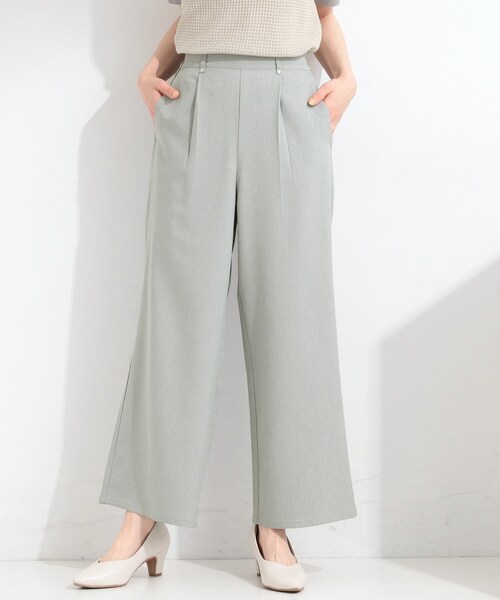SHOO・LA・RUE(シューラルー)の「【S-LL】さらっとはける 麻調タックワイドパンツ(その他パンツ・レディース・グレー/ライトベージュ/ブラック・04/03/02/01)」の4枚目の写真