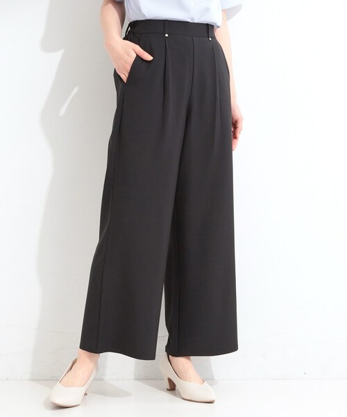 SHOO・LA・RUE(シューラルー)の「【S-LL】さらっとはける 麻調タックワイドパンツ(その他パンツ・レディース・グレー/ライトベージュ/ブラック・04/03/02/01)」の8枚目の写真