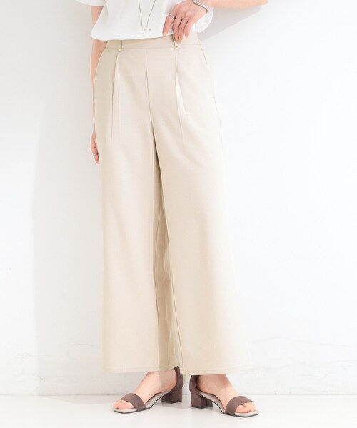 SHOO・LA・RUE(シューラルー)の「【S-LL】さらっとはける 麻調タックワイドパンツ(その他パンツ・レディース・グレー/ライトベージュ/ブラック・04/03/02/01)」の12枚目の写真