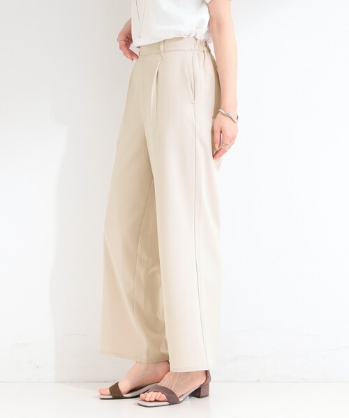 SHOO・LA・RUE(シューラルー)の「【S-LL】さらっとはける 麻調タックワイドパンツ(その他パンツ・レディース・グレー/ライトベージュ/ブラック・04/03/02/01)」の13枚目の写真