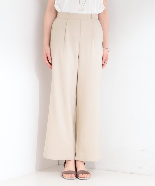 SHOO・LA・RUE(シューラルー)の「【S-LL】さらっとはける 麻調タックワイドパンツ(その他パンツ・レディース・グレー/ライトベージュ/ブラック・04/03/02/01)」の16枚目の写真