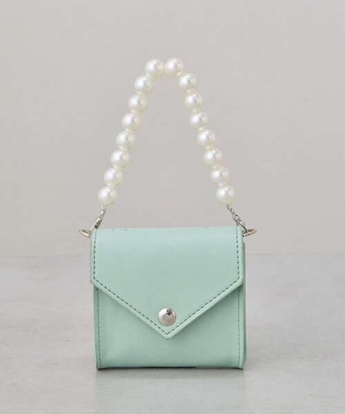 Kastane(カスタネ)の「【オケージョン対応】パールミニBAG(ショルダーバッグ・レディース・シルバー/ブラック/ミント・FREE)」の2枚目の写真
