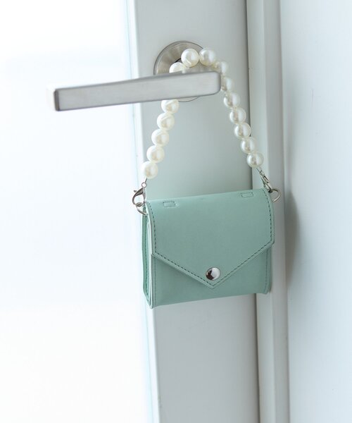 Kastane(カスタネ)の「【オケージョン対応】パールミニBAG(ショルダーバッグ・レディース・シルバー/ブラック/ミント・FREE)」の4枚目の写真